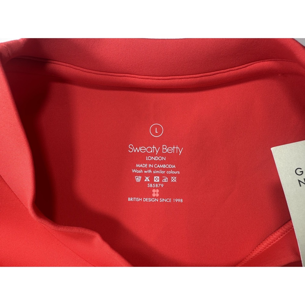 Sweaty Betty Grace Crew‎ Neck Sweatshirt Womens Large Pullover Adjustable Pentas - Picture 7 of 9